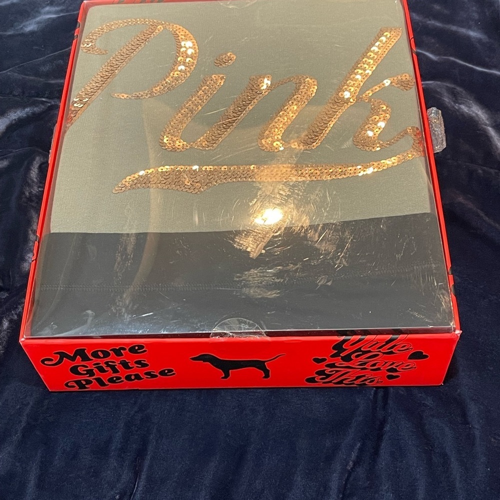 Pink high waisted legging with sequin pink logo legging pullover - gift set